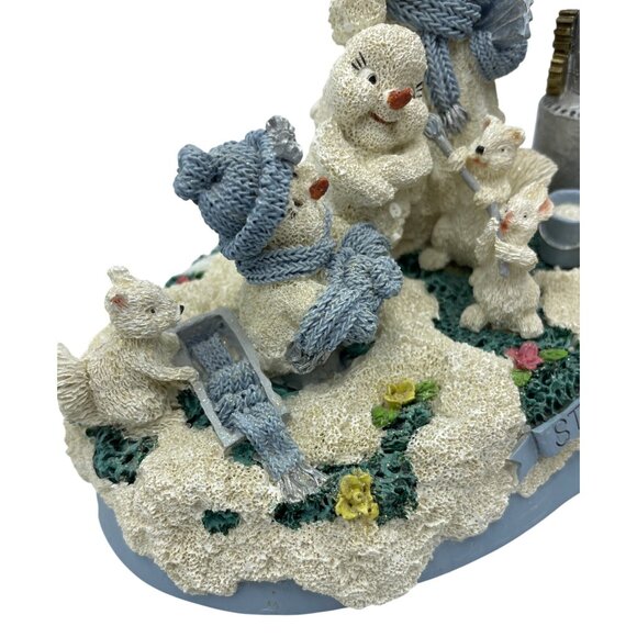 Snowman Family Figurine By Encore Group 1999 "Stayin Cool" Winter Scene Decor - Picture 13 of 16